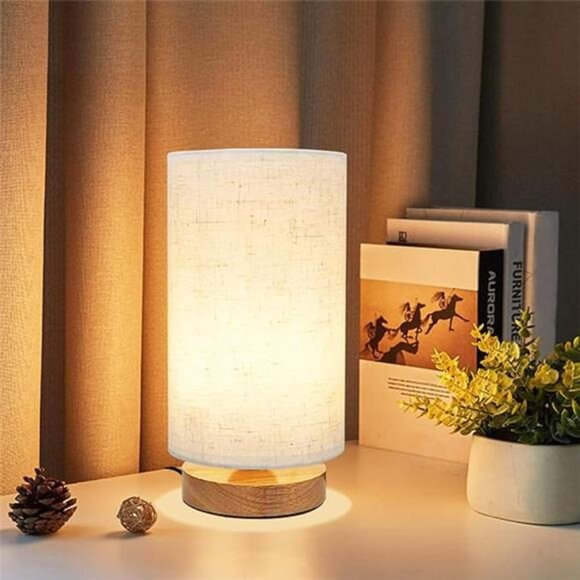 Table Lamp for Bedroom - Small Beside Lamps for Night Stands Home Office - Picture 7 of 14